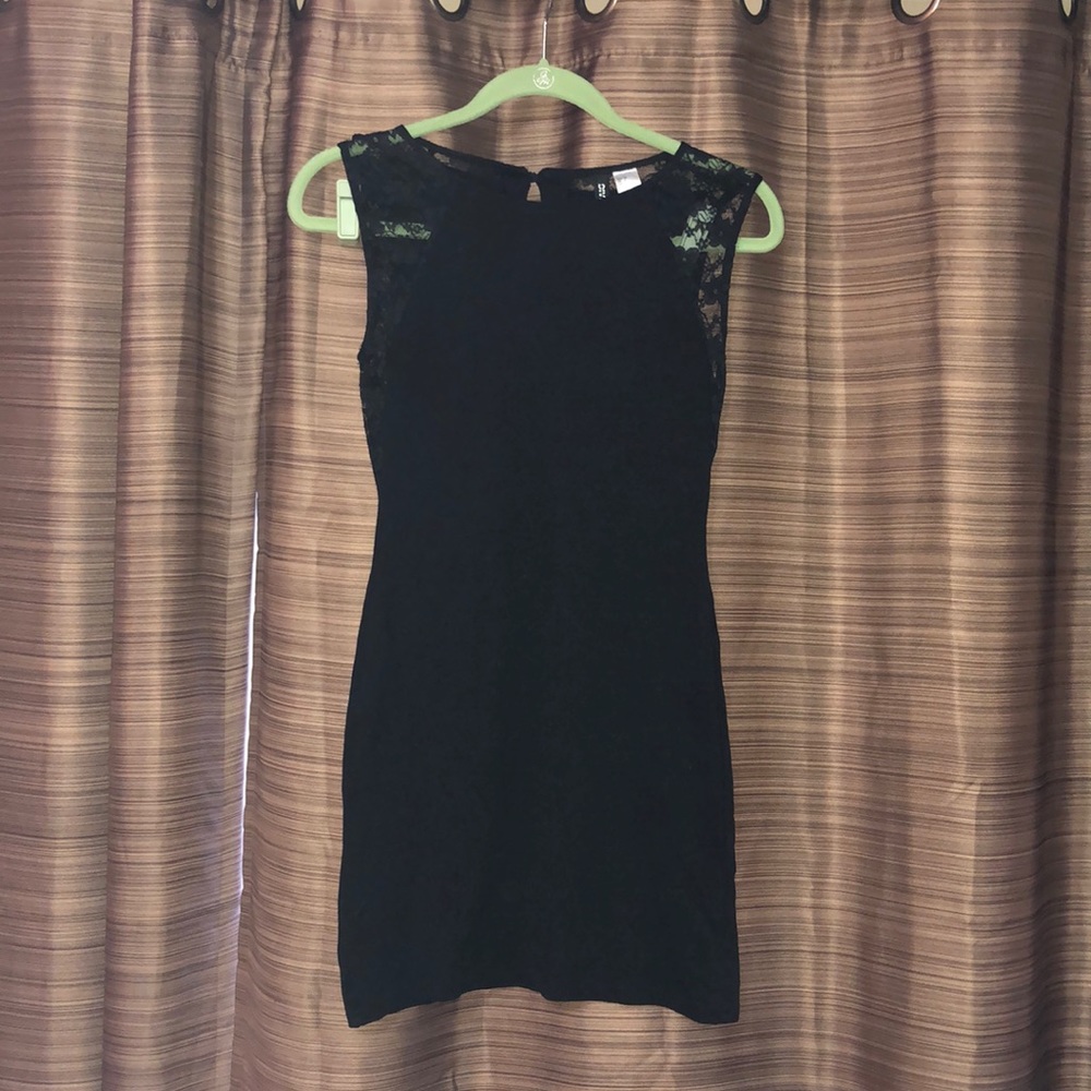 Elegant Little Black Dress with lace detailing